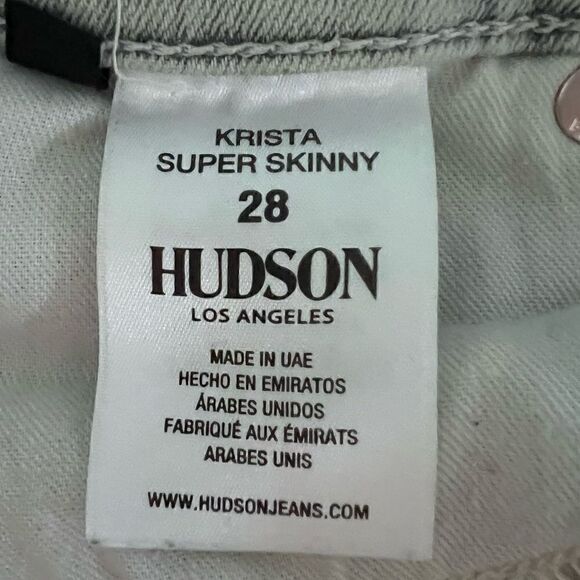 Hudson Krista Super Skinny Gray Ankle Jeans - Picture 8 of 12